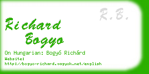 richard bogyo business card